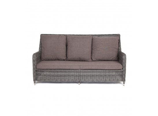 "Гляссе" диван трехместный из искусственного ротанга, цвет графит в Ростове-на-Дону