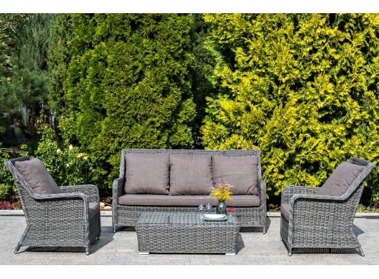 "Гляссе" диван трехместный из искусственного ротанга, цвет графит в Ростове-на-Дону