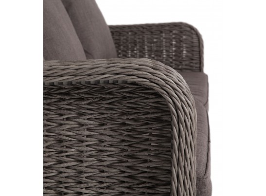 "Гляссе" диван трехместный из искусственного ротанга (гиацинт), цвет серый в Ростове-на-Дону