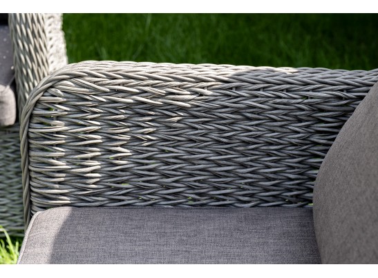 "Гляссе" диван трехместный из искусственного ротанга (гиацинт), цвет серый в Ростове-на-Дону