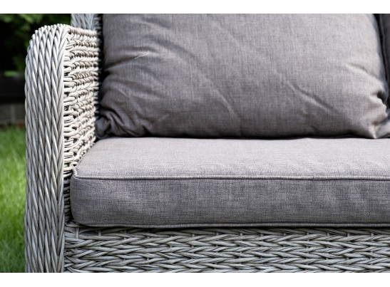 "Гляссе" диван трехместный из искусственного ротанга (гиацинт), цвет серый в Ростове-на-Дону