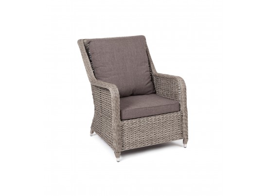 "Гляссе" кресло плетеное из искусственного ротанга (гиацинт), цвет серый в Ростове-на-Дону