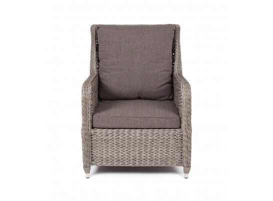 "Гляссе" кресло плетеное из искусственного ротанга (гиацинт), цвет серый в Ростове-на-Дону