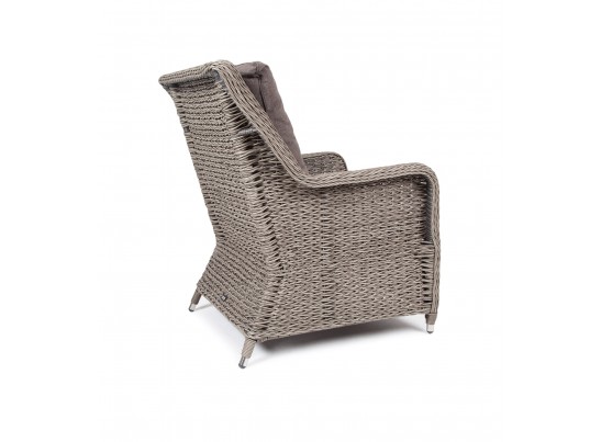 "Гляссе" кресло плетеное из искусственного ротанга (гиацинт), цвет серый в Ростове-на-Дону