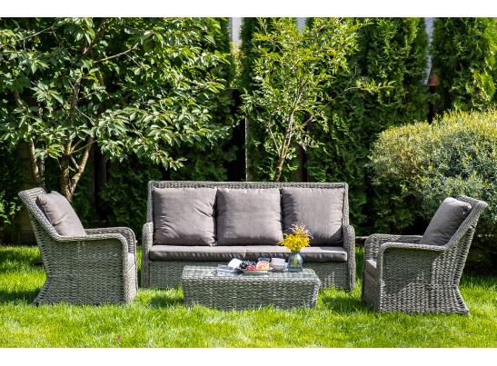 "Гляссе" кресло плетеное из искусственного ротанга (гиацинт), цвет серый в Ростове-на-Дону