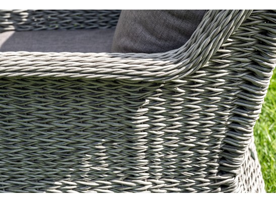 "Гляссе" кресло плетеное из искусственного ротанга (гиацинт), цвет серый в Ростове-на-Дону