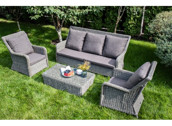 "Гляссе" кресло плетеное из искусственного ротанга (гиацинт), цвет серый в Ростове-на-Дону