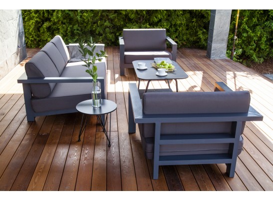 "Гранада" модульный диван угловой, цвет серый, цвет подушек бежевый в Ростове-на-Дону