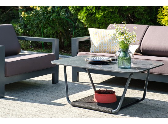 "Гранада" журнальный стол 100х65см из HPL, цвет "серый гранит" в Ростове-на-Дону