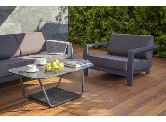 "Гранада" журнальный стол 100х65см из HPL, цвет "серый гранит" в Ростове-на-Дону