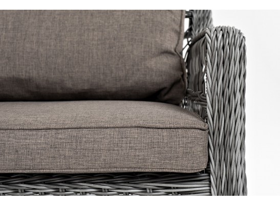 "Гранд Латте" диван трехместный из искусственного ротанга, цвет графит в Ростове-на-Дону