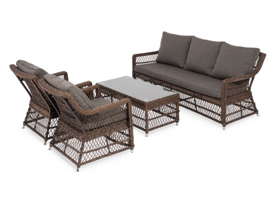 "Гранд Латте" лаунж-зона из искусственного ротанга, цвет коричневый в Ростове-на-Дону