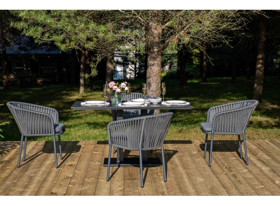 "Каффе Дабл" обеденная группа на 4 персоны, цвет "серый гранит" в Ростове-на-Дону