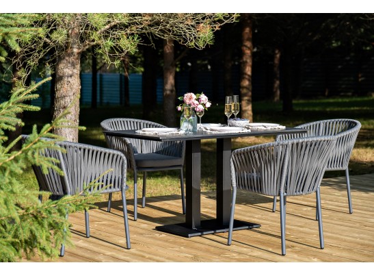 "Каффе Дабл" обеденная группа на 4 персоны, цвет "серый гранит" в Ростове-на-Дону