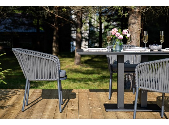 "Каффе Дабл" обеденная группа на 4 персоны, цвет "серый гранит" в Ростове-на-Дону