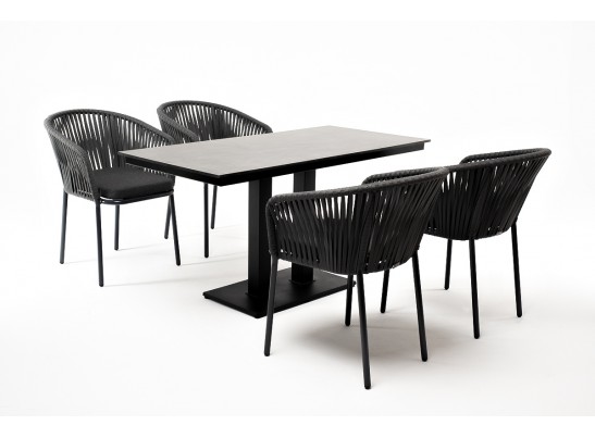 "Каффе Дабл" обеденная группа на 4 персоны, цвет "серый гранит" в Ростове-на-Дону