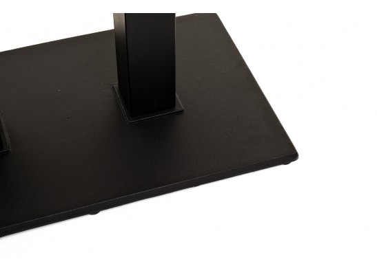 "Каффе" обеденный стол из HPL 140х70см, цвет "дуб", подстолье двойное черное чугун в Ростове-на-Дону