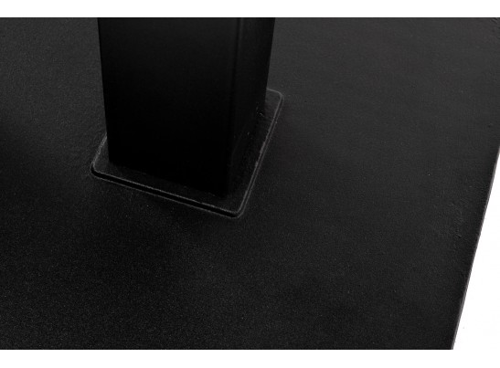 "Каффе" обеденный стол из HPL 140х70см, цвет "серый гранит", подстолье двойное черное чугун в Ростове-на-Дону