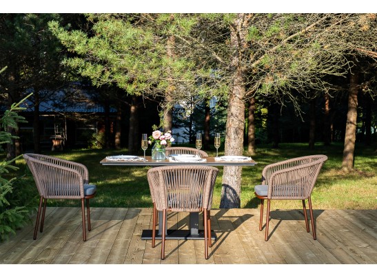 "Каффе Дабл" обеденная группа на 4 персоны, цвет "дуб" в Ростове-на-Дону