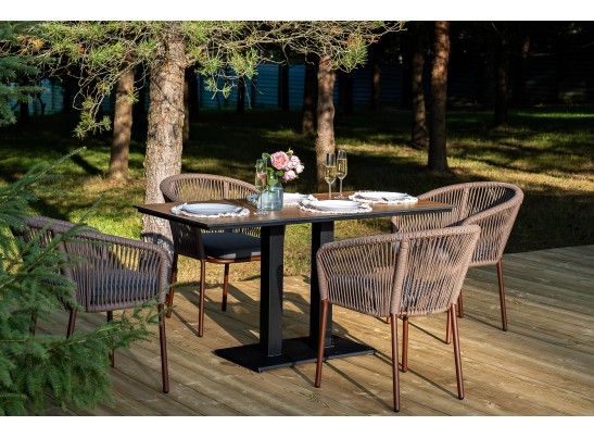 "Каффе Дабл" обеденная группа на 4 персоны, цвет "дуб" в Ростове-на-Дону