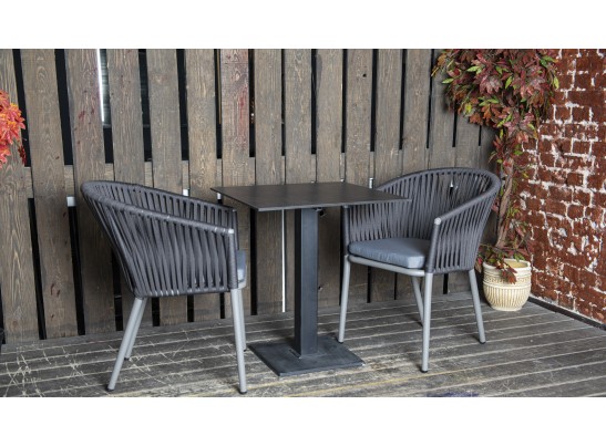 "Каффе" интерьерный стол из HPL квадратный 64х64см, цвет "серый гранит" в Ростове-на-Дону