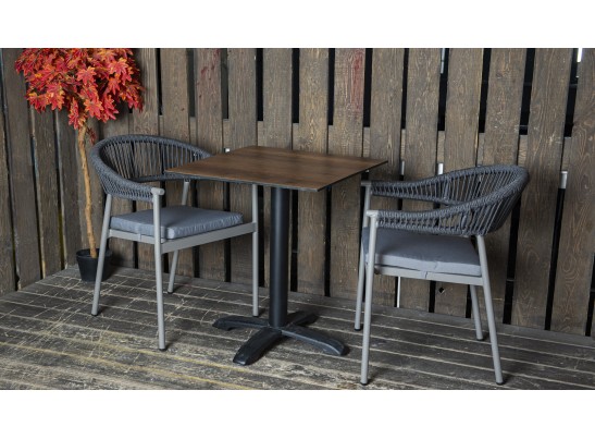 "Каффе" интерьерный стол из HPL квадратный 70х70см, цвет "дуб" в Ростове-на-Дону