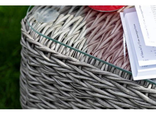 "Кальяри" журнальный столик из искусственного ротанга (гиацинт), цвет серый в Ростове-на-Дону