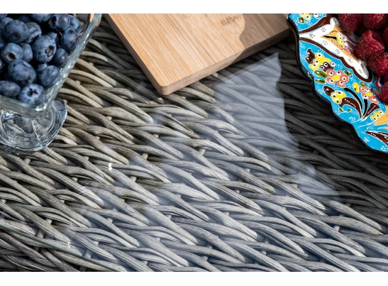 "Кальяри" журнальный столик из искусственного ротанга (гиацинт), цвет серый в Ростове-на-Дону