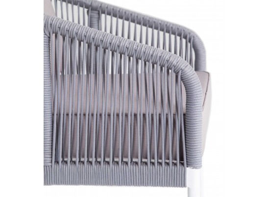 "Канны" лаунж-зона 4-местная плетеная из роупа (веревки), цвет светло-серый в Ростове-на-Дону