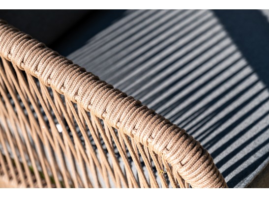 "Канны" лаунж-зона 5-местная плетеная из роупа (веревки), роуп коричневый в Ростове-на-Дону