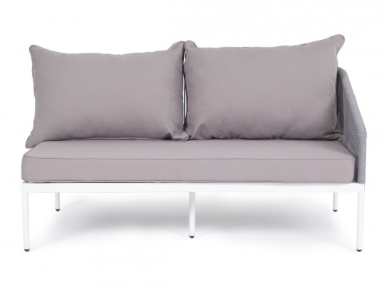 "Канны" модуль диванный левый плетеный из роупа (веревки) темно-серый в Ростове-на-Дону