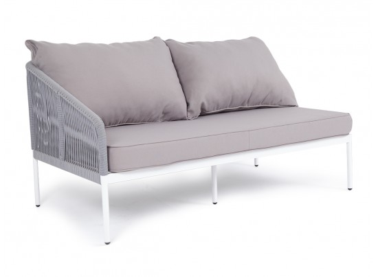 "Канны" модуль диванный правый плетеный из роупа (веревки) темно-серый в Ростове-на-Дону