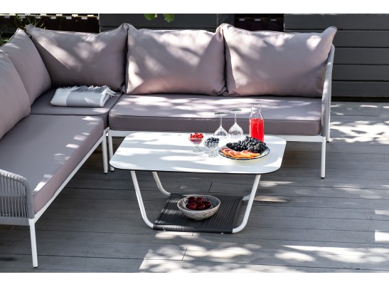 "Канны" модульная угловая лаунж-зона из роупа (веревки), цвет светло-серый в Ростове-на-Дону