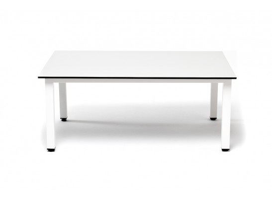 "Канны" журнальный столик из HPL 90х60, H40, каркас белый, цвет столешницы "молочный" в Ростове-на-Дону