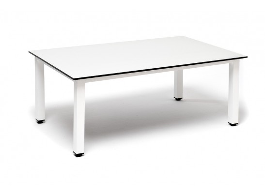 "Канны" журнальный столик из HPL 90х60, H40, каркас белый, цвет столешницы "молочный" в Ростове-на-Дону