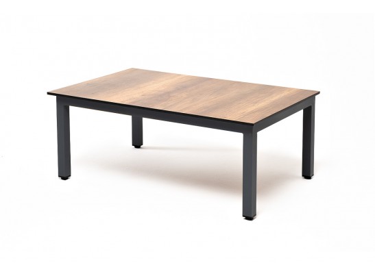 "Канны" журнальный столик из HPL 90х60, H40, каркас темно-серый (RAL 7024), цвет столешницы "дуб" в Ростове-на-Дону