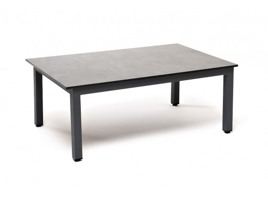 "Канны" журнальный столик из HPL 90х60, H40, каркас серый (RAL 7024), цвет столешницы "серый гранит" в Ростове-на-Дону