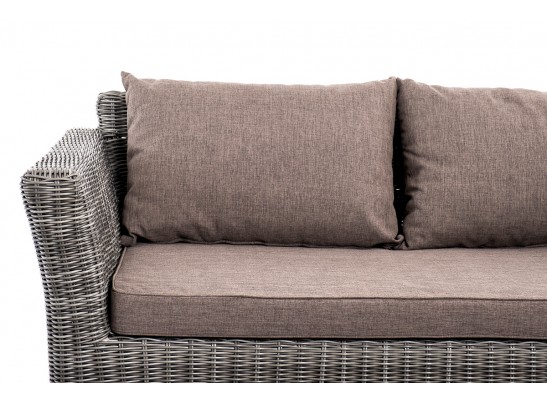 "Капучино Сингл" лаунж-зона из искусственного ротанга, цвет графит в Ростове-на-Дону