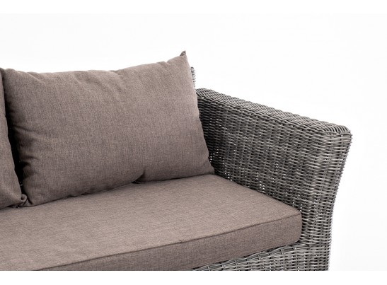 "Капучино Сингл" лаунж-зона из искусственного ротанга, цвет графит в Ростове-на-Дону