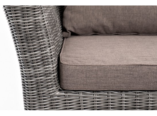 "Капучино Сингл" лаунж-зона из искусственного ротанга, цвет графит в Ростове-на-Дону
