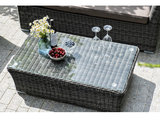 "Капучино Сингл" лаунж-зона из искусственного ротанга, цвет графит в Ростове-на-Дону