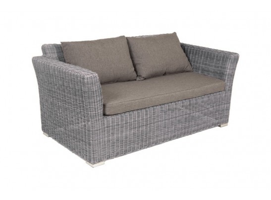 "Капучино" диван из искусственного ротанга двухместный, цвет графит в Ростове-на-Дону