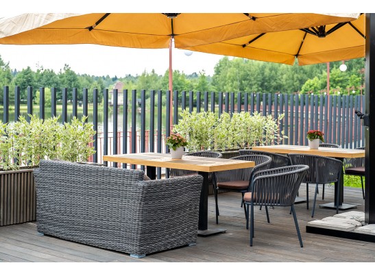 "Капучино" диван из искусственного ротанга двухместный, цвет графит в Ростове-на-Дону