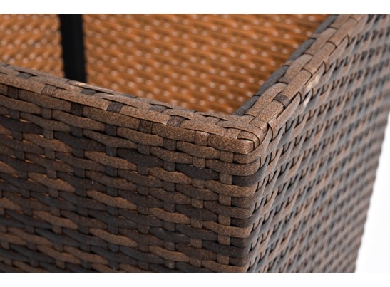 "Капучино" кашпо для цветов плетеное из искусственного ротанга, цвет коричневый в Ростове-на-Дону