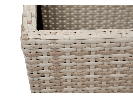 "Капучино" кашпо для цветов плетеное из искусственного ротанга, цвет бежевый в Ростове-на-Дону