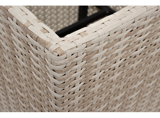 "Капучино" кашпо для цветов плетеное из искусственного ротанга, цвет бежевый в Ростове-на-Дону