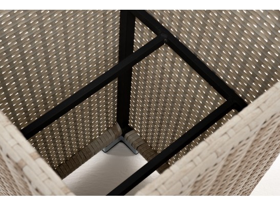 "Капучино" кашпо для цветов плетеное из искусственного ротанга, цвет бежевый в Ростове-на-Дону