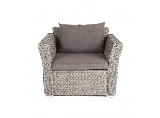 "Капучино" кресло из искусственного ротанга (гиацинт), цвет серый в Ростове-на-Дону
