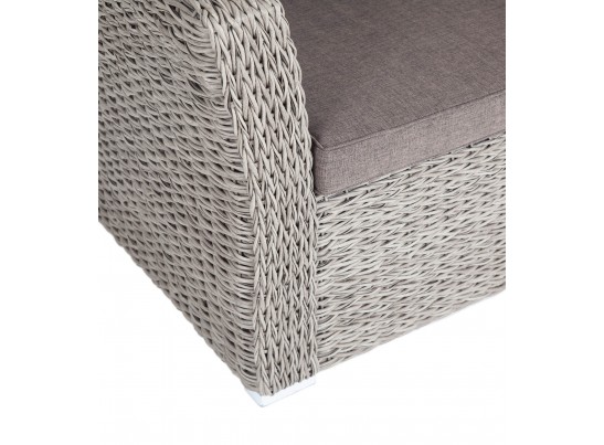 "Капучино" кресло из искусственного ротанга (гиацинт), цвет серый в Ростове-на-Дону