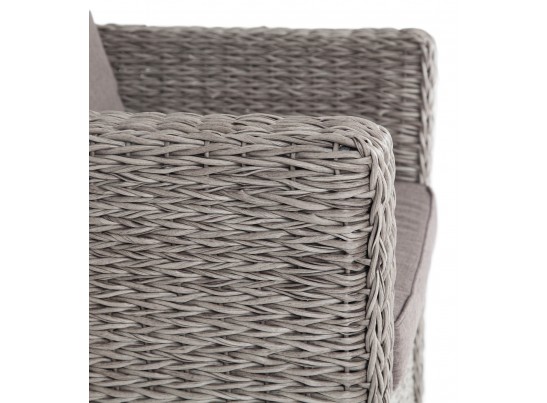 "Капучино" кресло из искусственного ротанга (гиацинт), цвет серый в Ростове-на-Дону